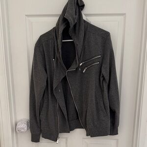 Men's Gray Zip-Up Sweater